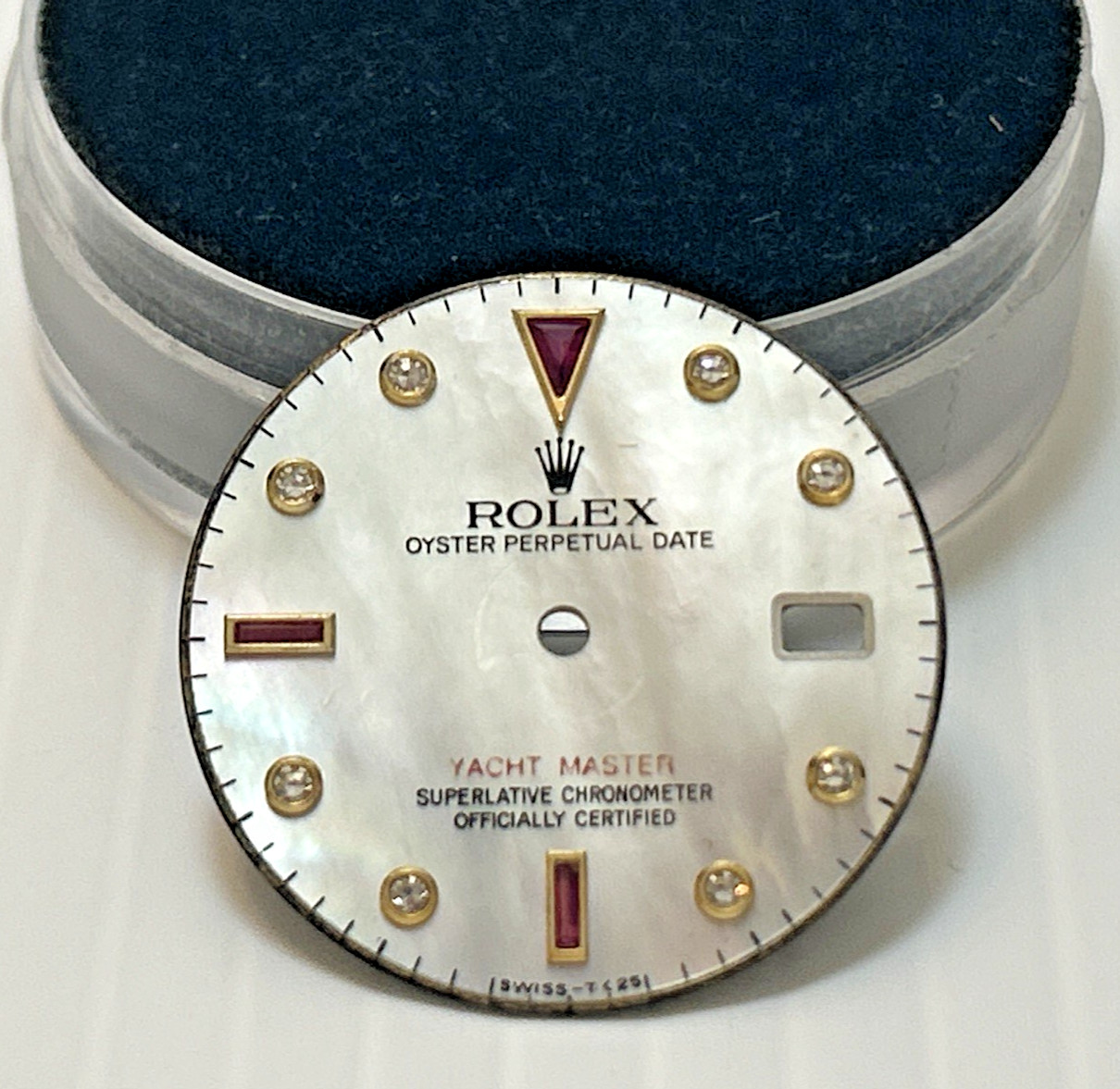 Rolex Yachtmaster Custom MOP Diamond & Ruby Marker Dial For 16623 & 16628
