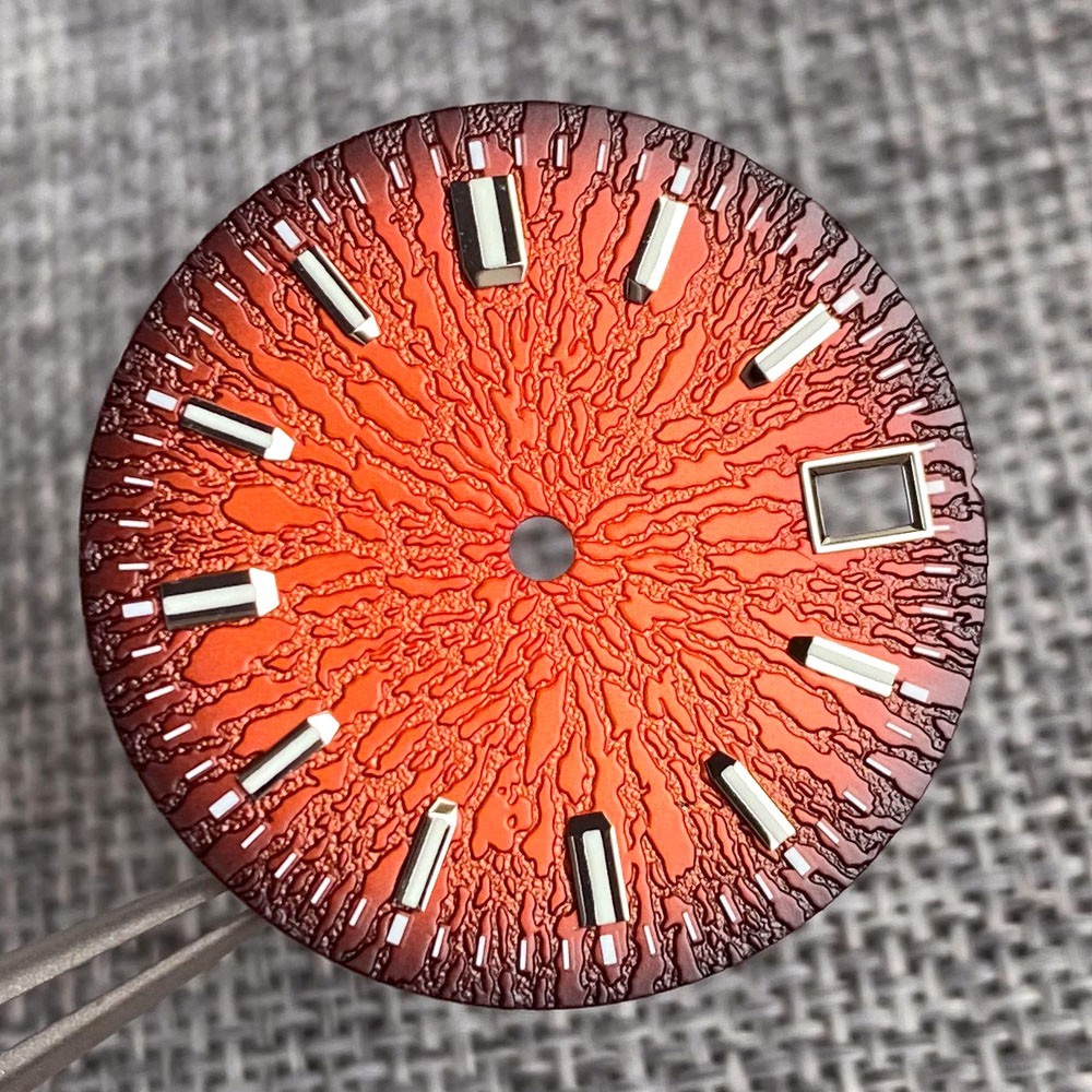 29mm NH35 Textured Watch Dial Luminous for NH36 NH38 NH70/71/72 4R35/36 MOD Dial