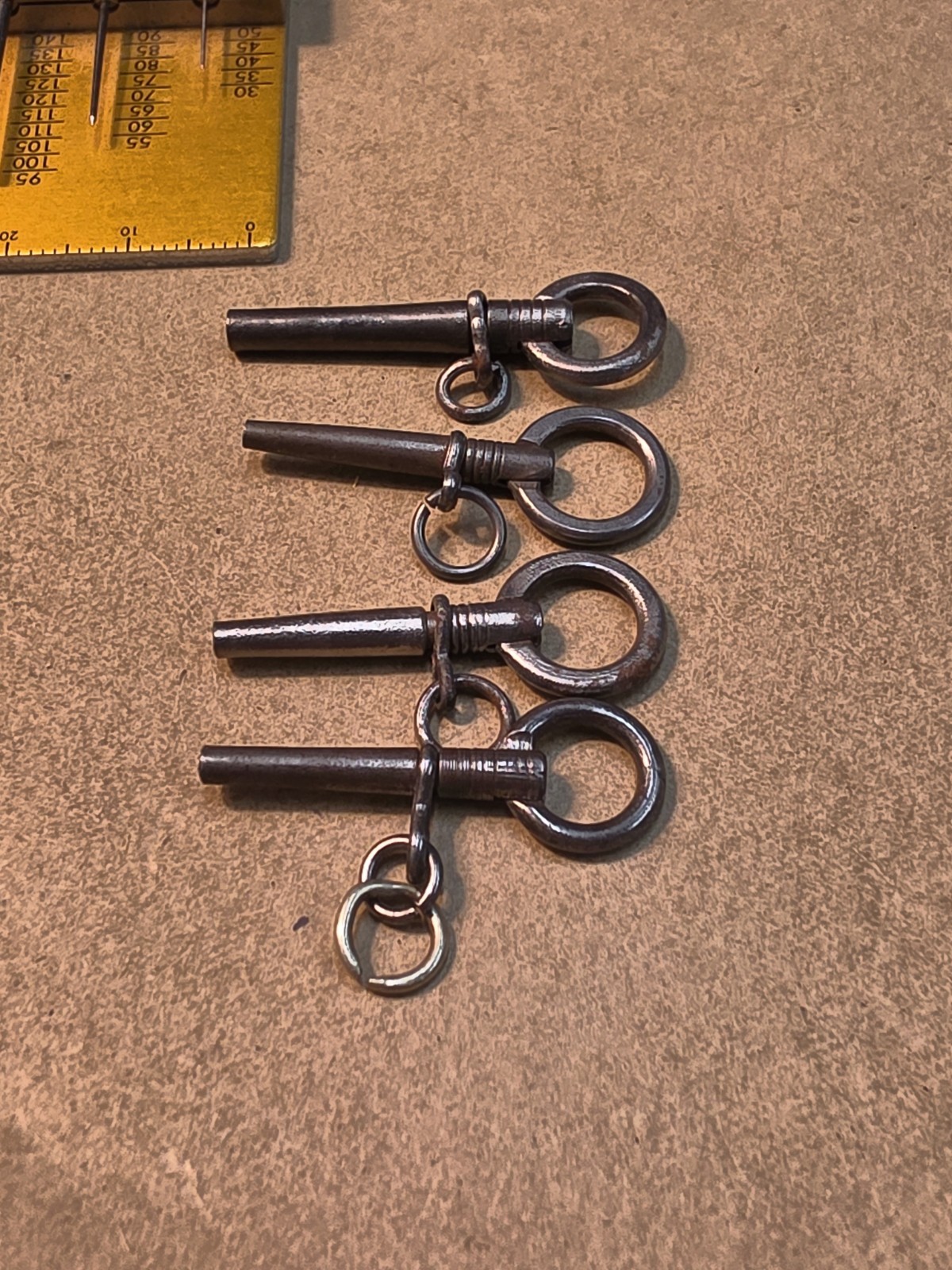 Lot Of 4 Vintage/Antique Pocket Watch Winding Keys-All Different Sizes