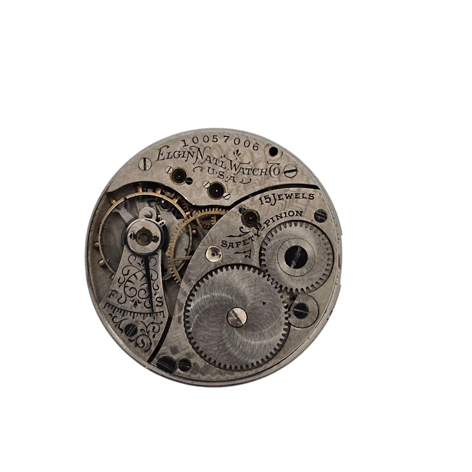 1904 Elgin Model 2 Grade 267 15J Size 0s Pocket Watch Movement For Parts/ Repair