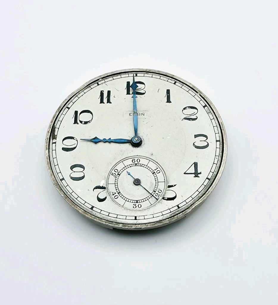1924 Elgin Model 3 Grade 303 7J 12s Pocket Watch Movement For Repair