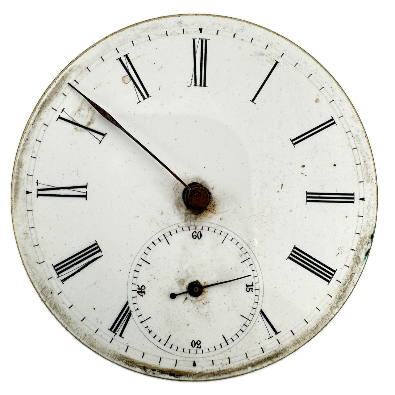 Antique 47mm Unbranded Cylinder Escapement Mechanical Pocket Watch Movement