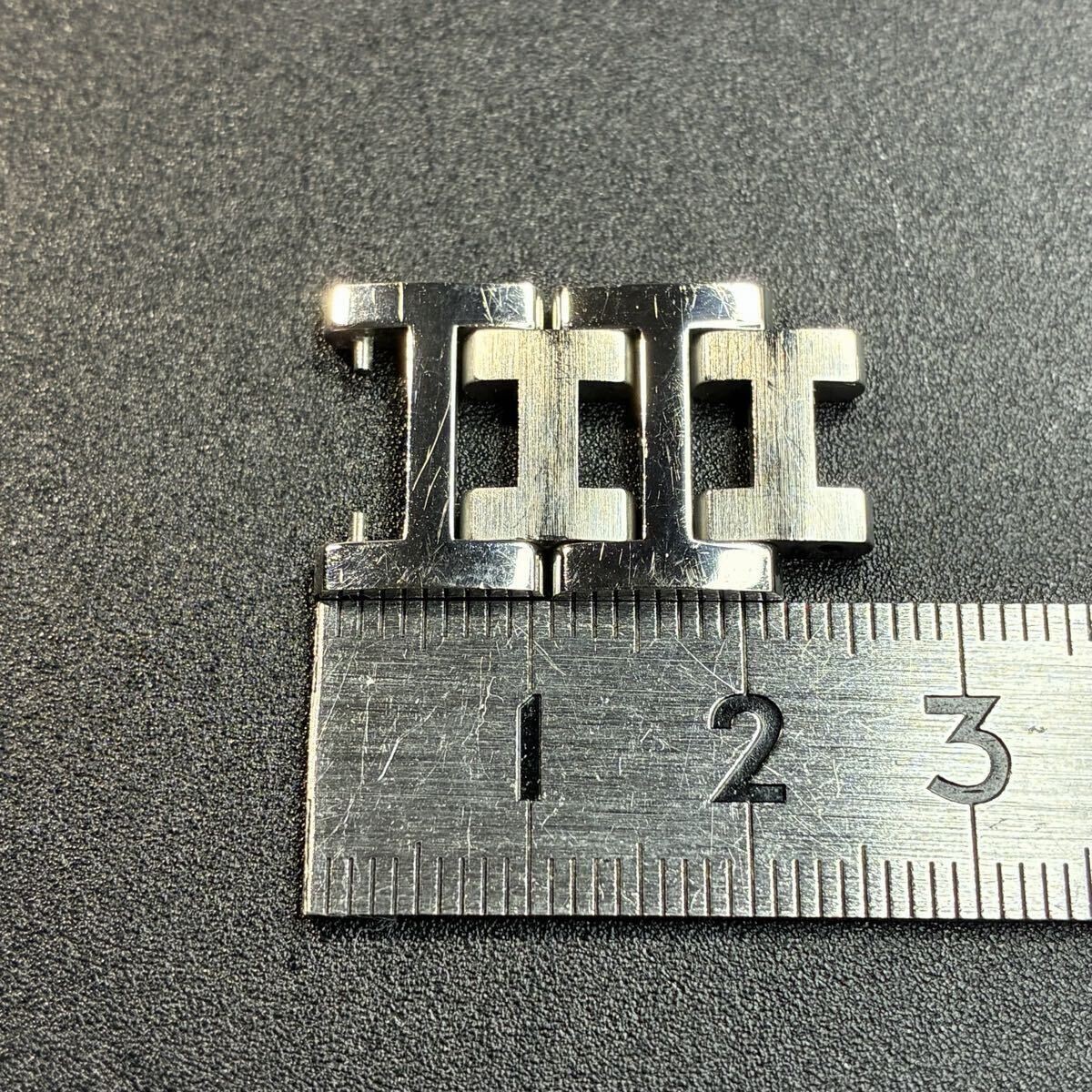 Genuine Hermes Clipper 16mm Stainless Steel Bracelet 2 Links Late Model #8