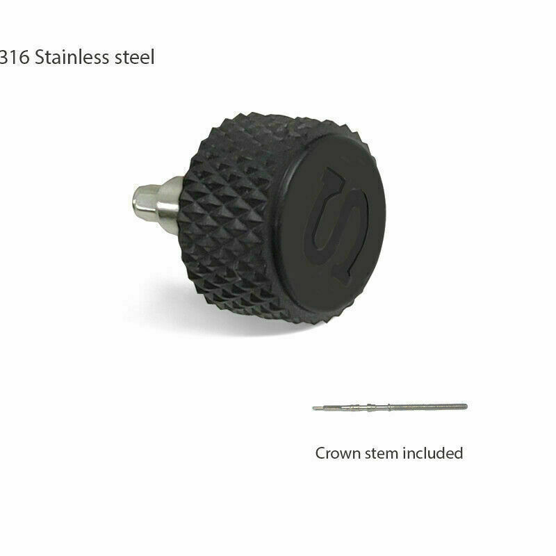 Knurled Crown SKX007/9 Stainless Steel Crown For Seiko 7s26 NH35 NH36 6R15