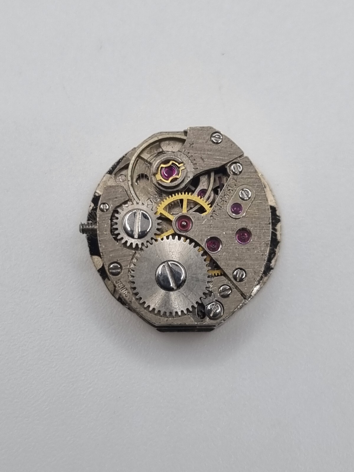 AS 1677 Perona Manual Wind Watch Movement 17 Jewels Swiss Parts Untested 15mm