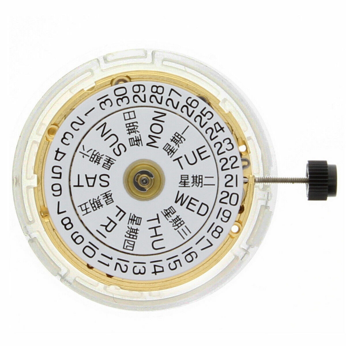 GENUINE ETA 2836-2 NEW WATCH MOVEMENT FOR AUTO DAY DATE GOLD 3H GOLD SWISS MADE