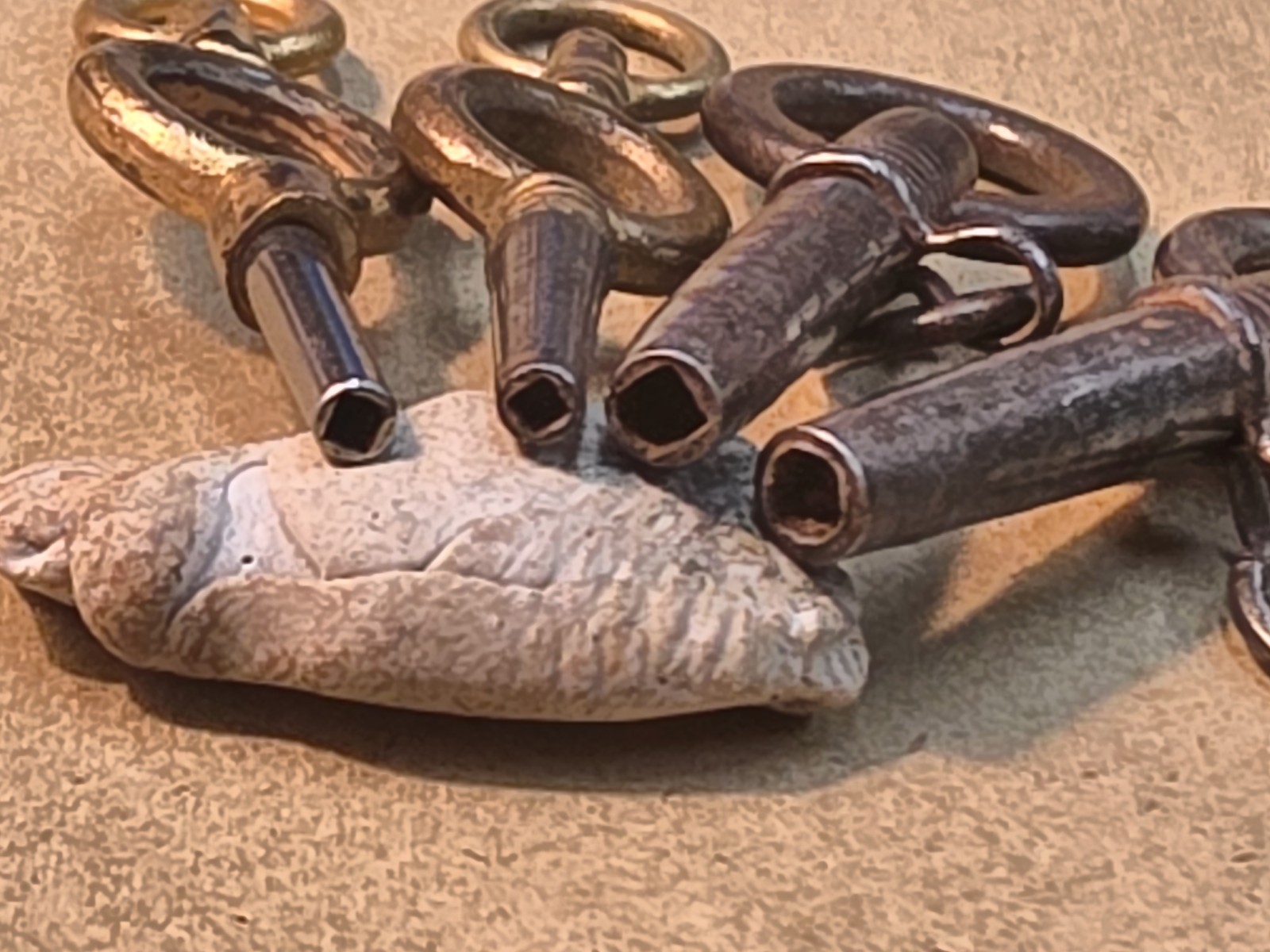 Lot Of 4 Vintage/Antique Pocket Watch Winding Keys-Mixed Sizes