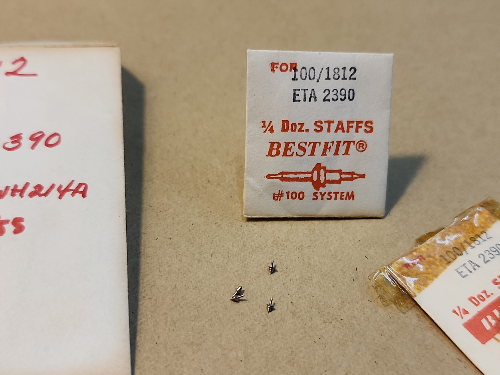 Lot Of 4 NOS Bestfit 1812 Balance Staffs For ETA 2390 Wyler WH214A Parts Spares