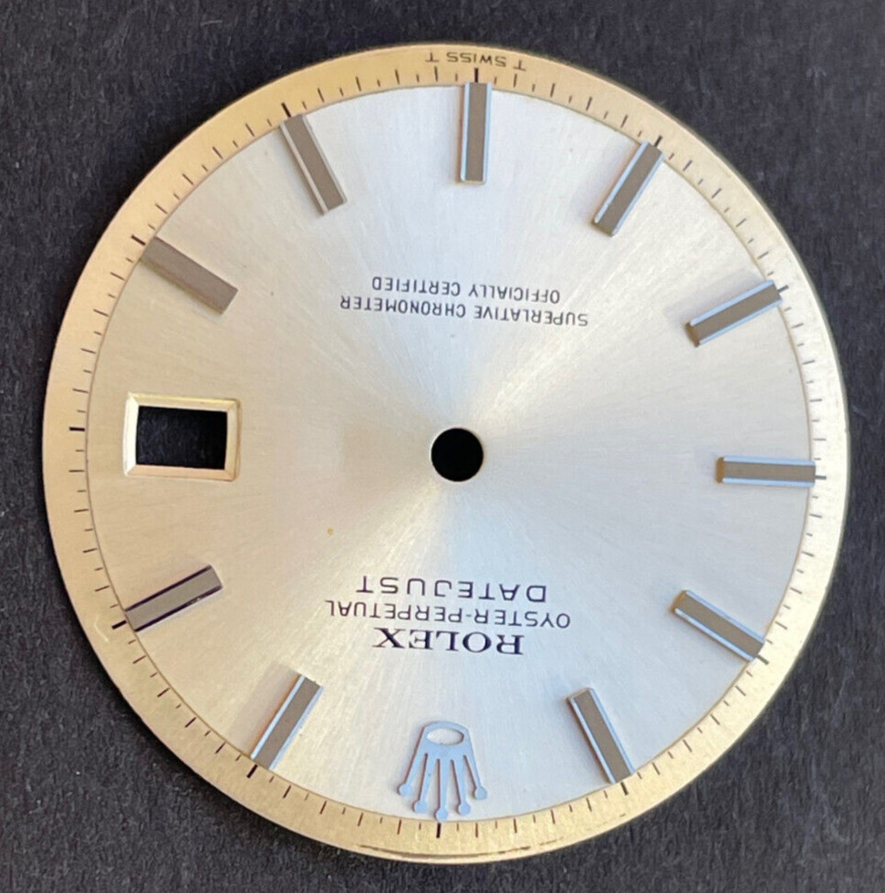Vintage Rolex Oyster Perpertual Datejust Watch Dial For 36mm Case 1601 1603 1600