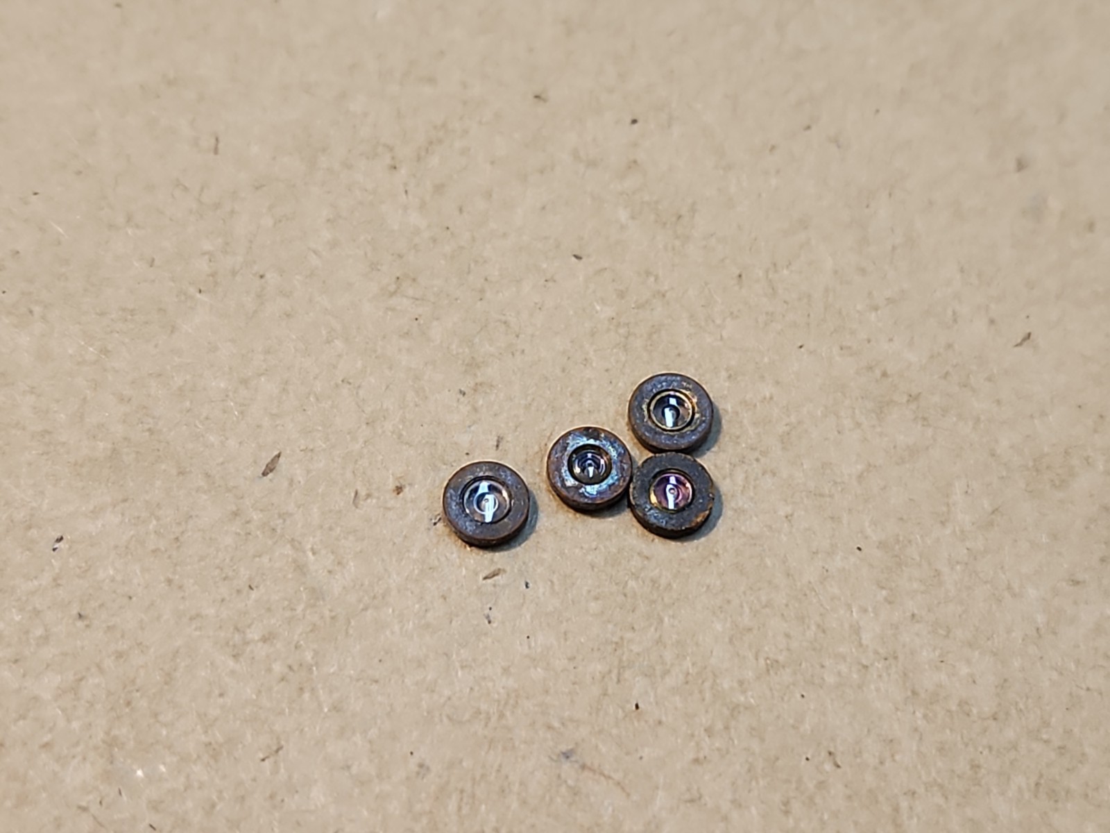Lot Of 4 Rockford 18s Pocket Watch 2.71mm Diameter Hole Jewels Parts Spares