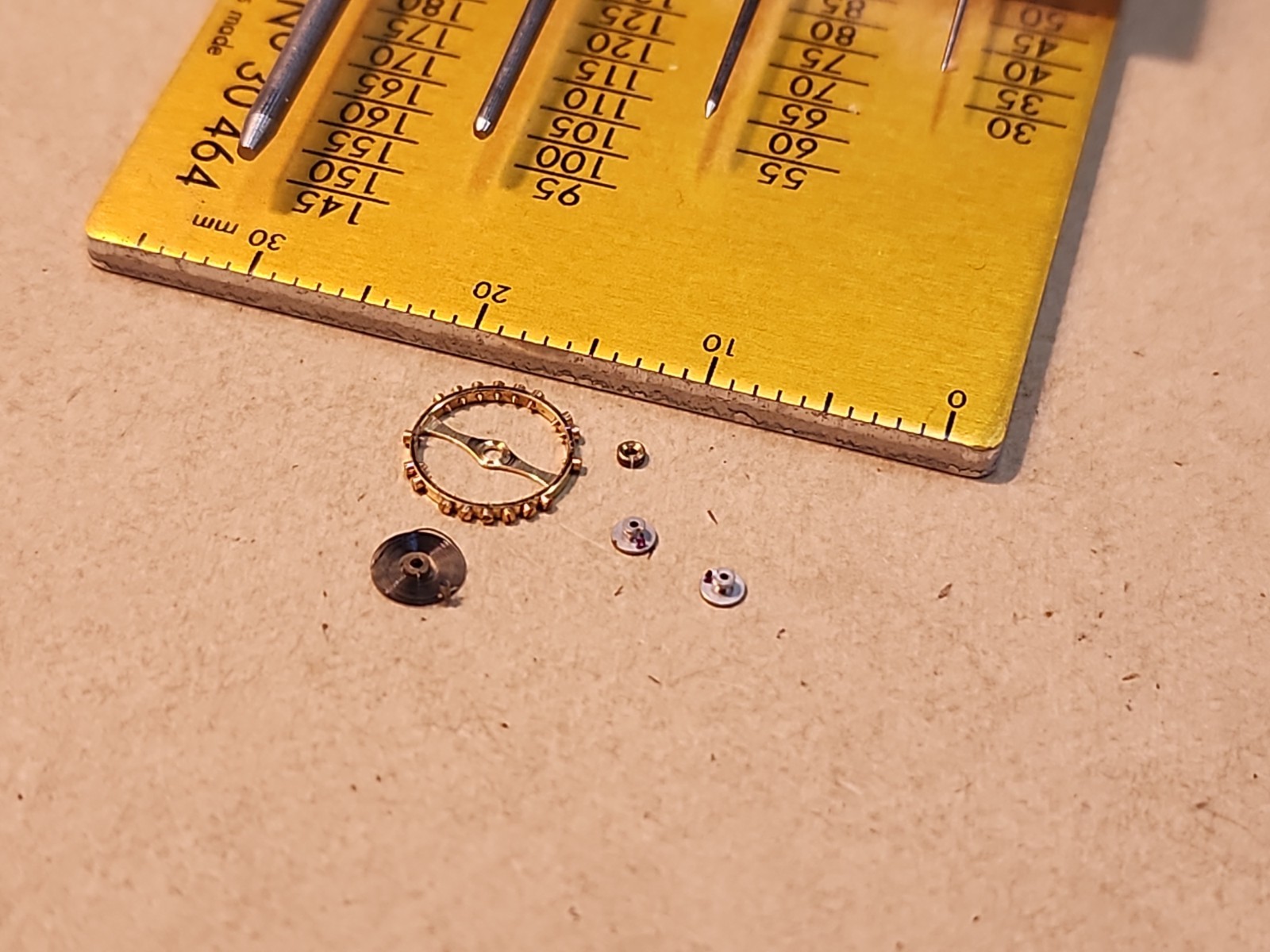 Lot Of Bulova 7AM-AD Parts-Balance Wheel, Hairspring, Jewelled Rollers