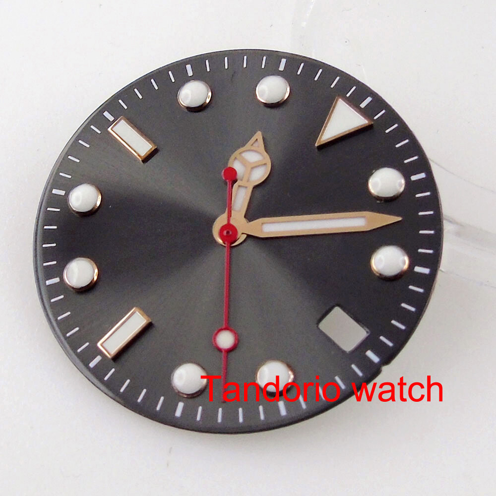 29mm Gray Watch Dial fit for NH35A NH36A Miyota 8215 ETA 2824 2836 Automatic