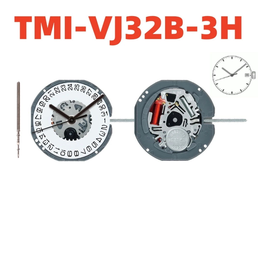 Genuine Seiko VJ32 VJ32B Quartz Watch Movement Date at 3 O’Clock TMI Repair Part