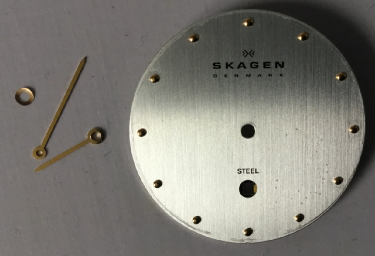 SKARGEN – Men’s Wristwatch – Salvaged Spare Parts – WATCH FACE + BOTH HANDS