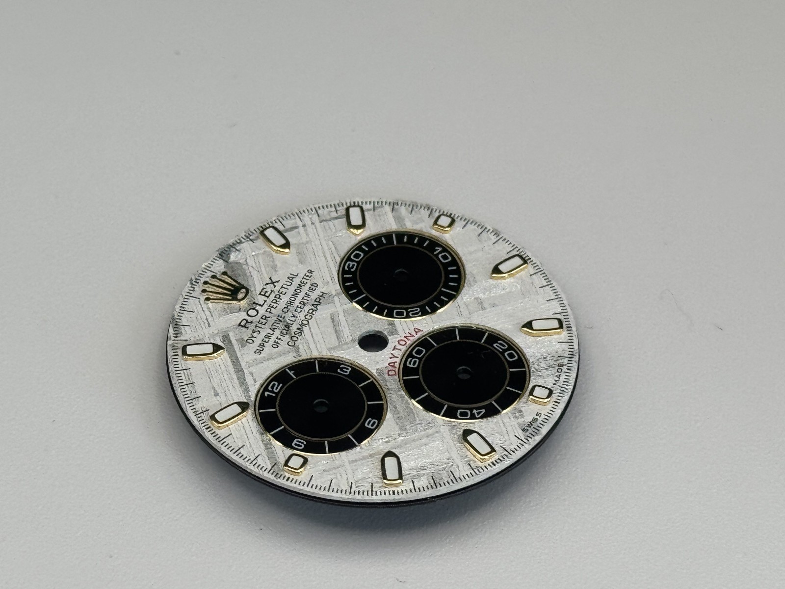 Rolex Daytona 116520 116500 Genuine Meteorite Dial – Yellow Gold Markers –Gibeon