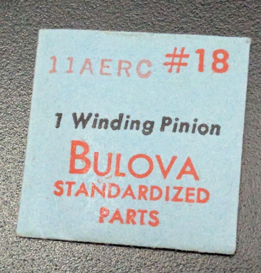 NOS Genuine BULOVA CARAVELLE WATCH Winding Pinion PART# 18 – Cal. 11 Models