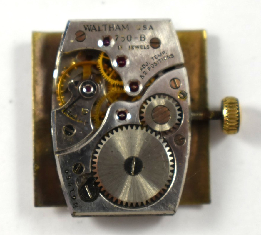Vintage Waltham Manual Wind 17J 750-B Wrist Watch Movement lot.wq
