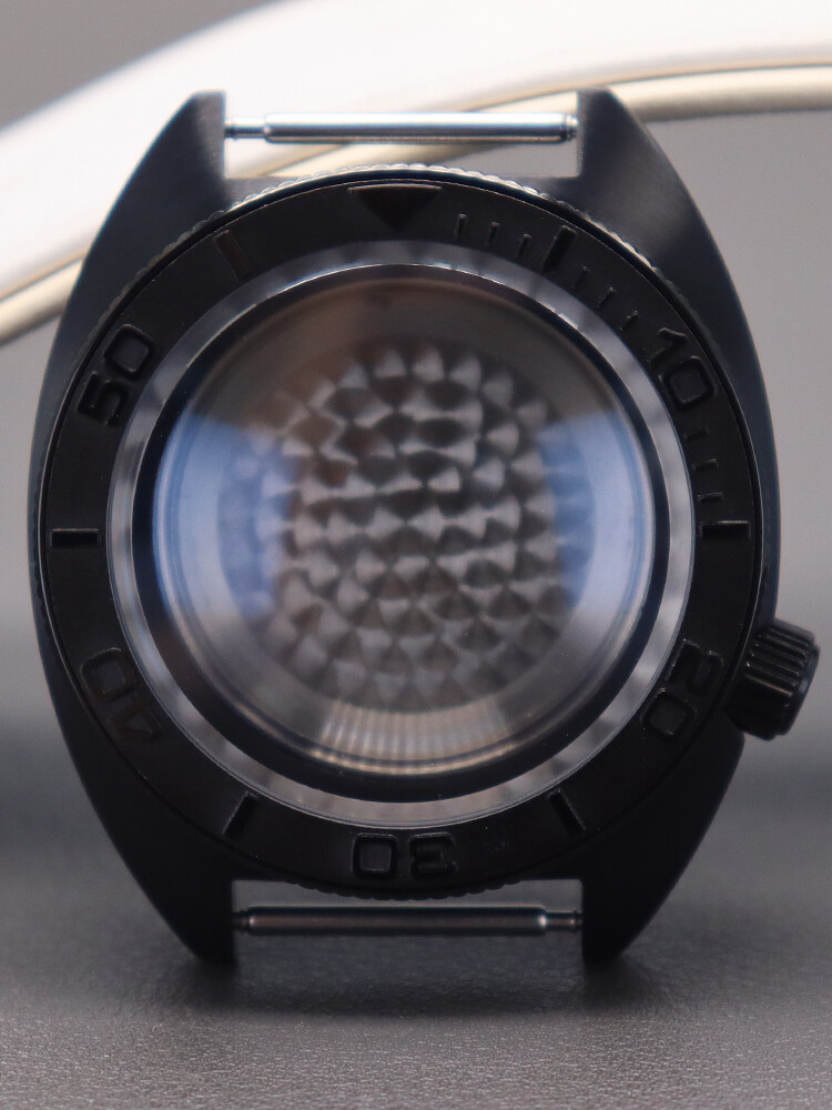 41mm Black Watch Case Modify Turtle Abalone Mod For Seiko Nh35 Nh34 28.5mm Dial