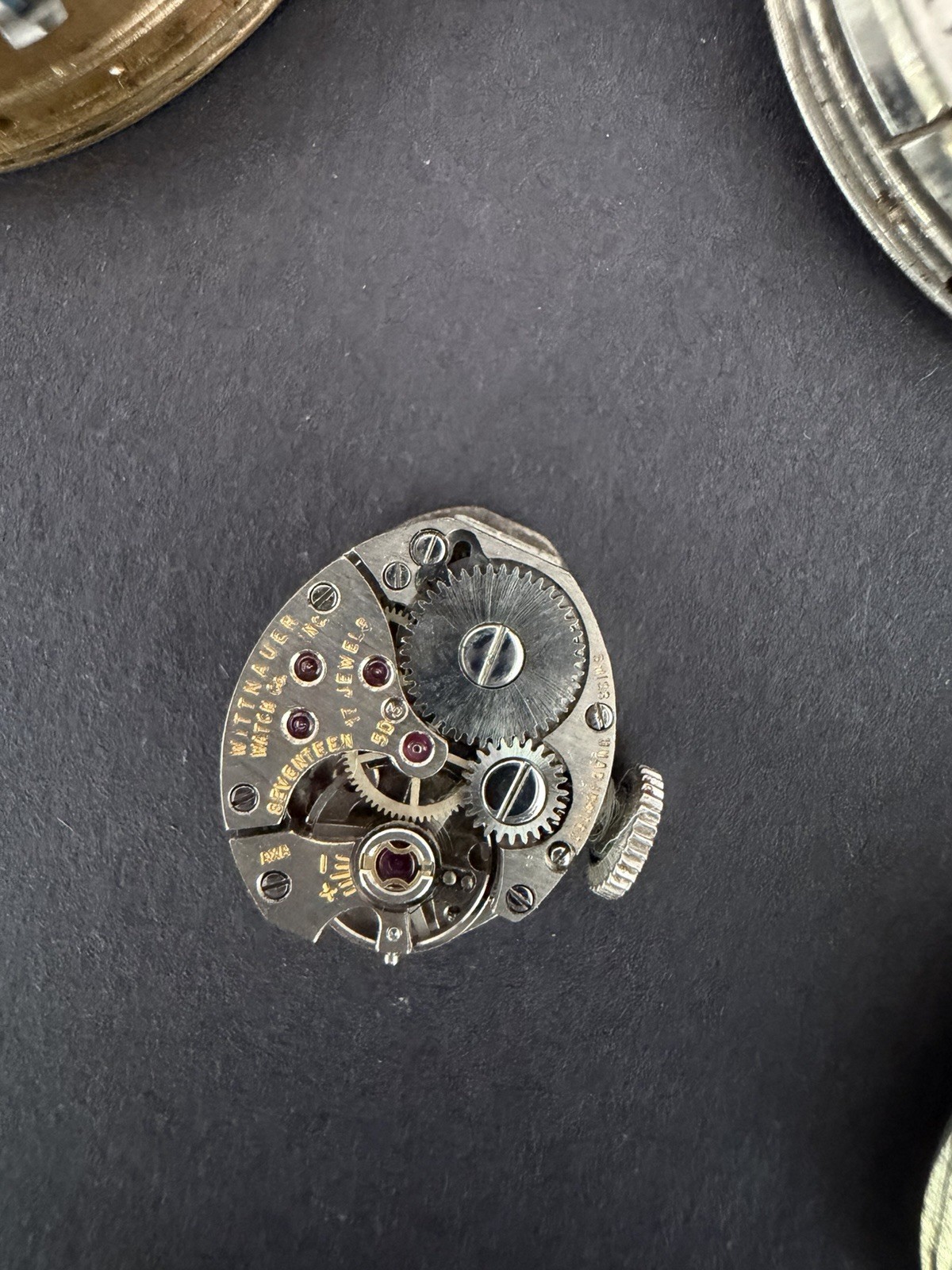 Vintage Lot of 4 Pocket & 1 Swiss Wrist Watch Movements Elgin Waltham Hampden