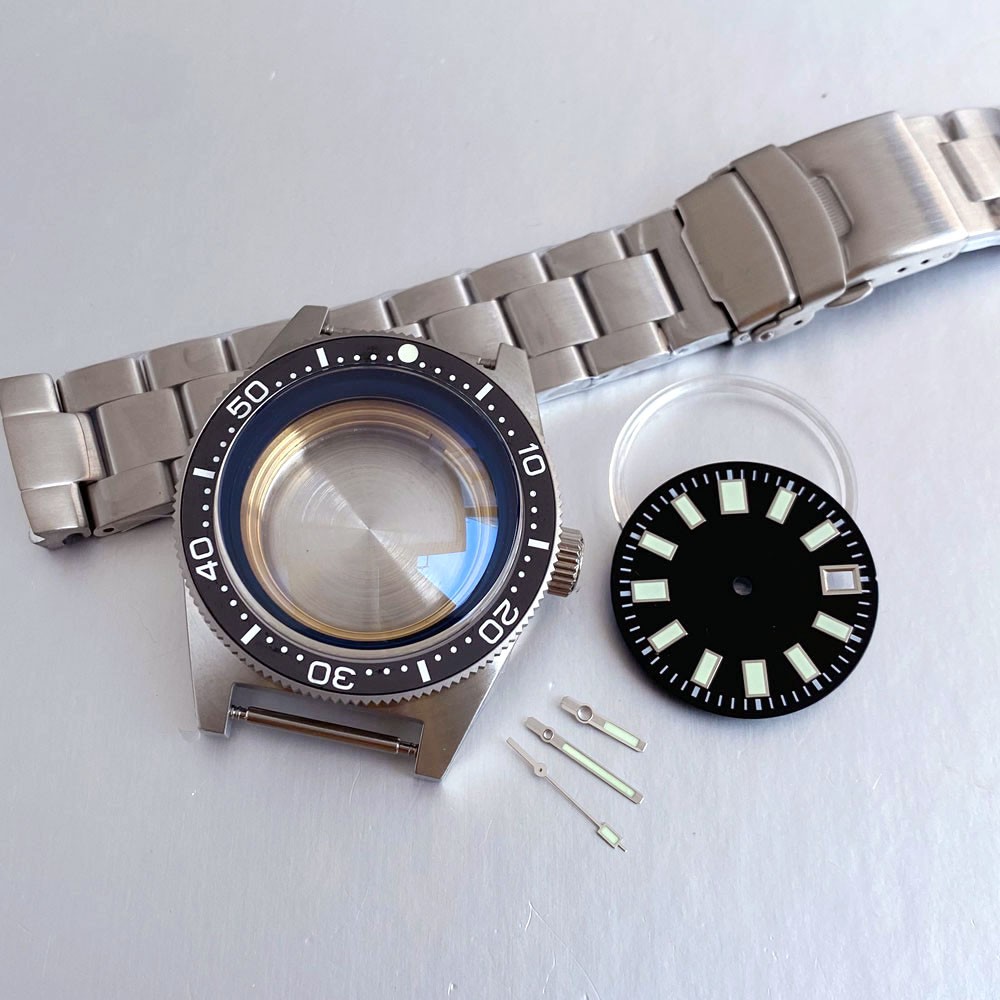 62MAS Fit NH35 PT5000 Miyota 8215 300M Dive Automatic Watch Case Dial Hand Set