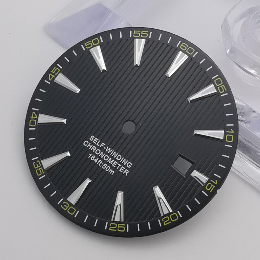 33.5mm black luminous dial hand fit Miyota 8215 DG2813 movement