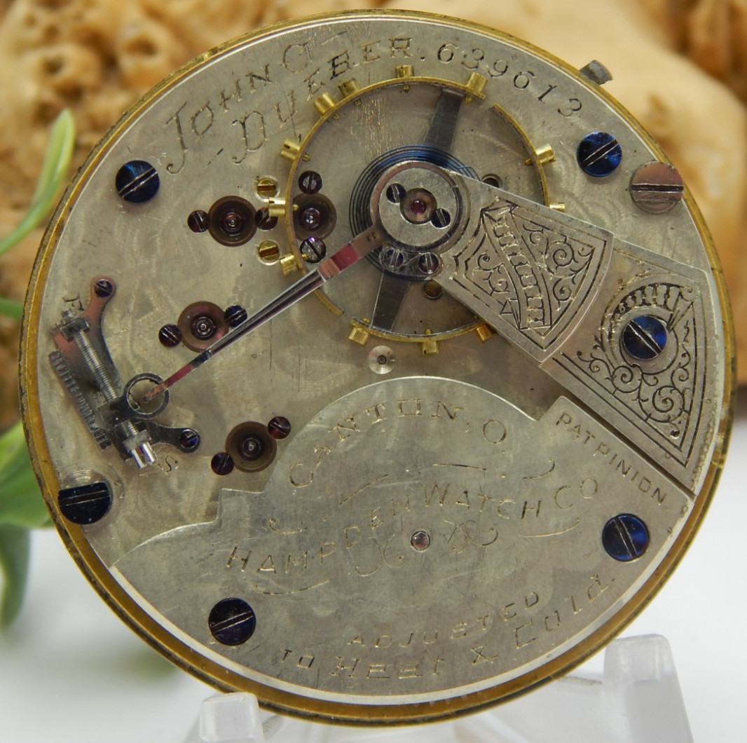 Antique Pocket watch movement John C Dueber M3 18 size 15 jewel open face @ 1890