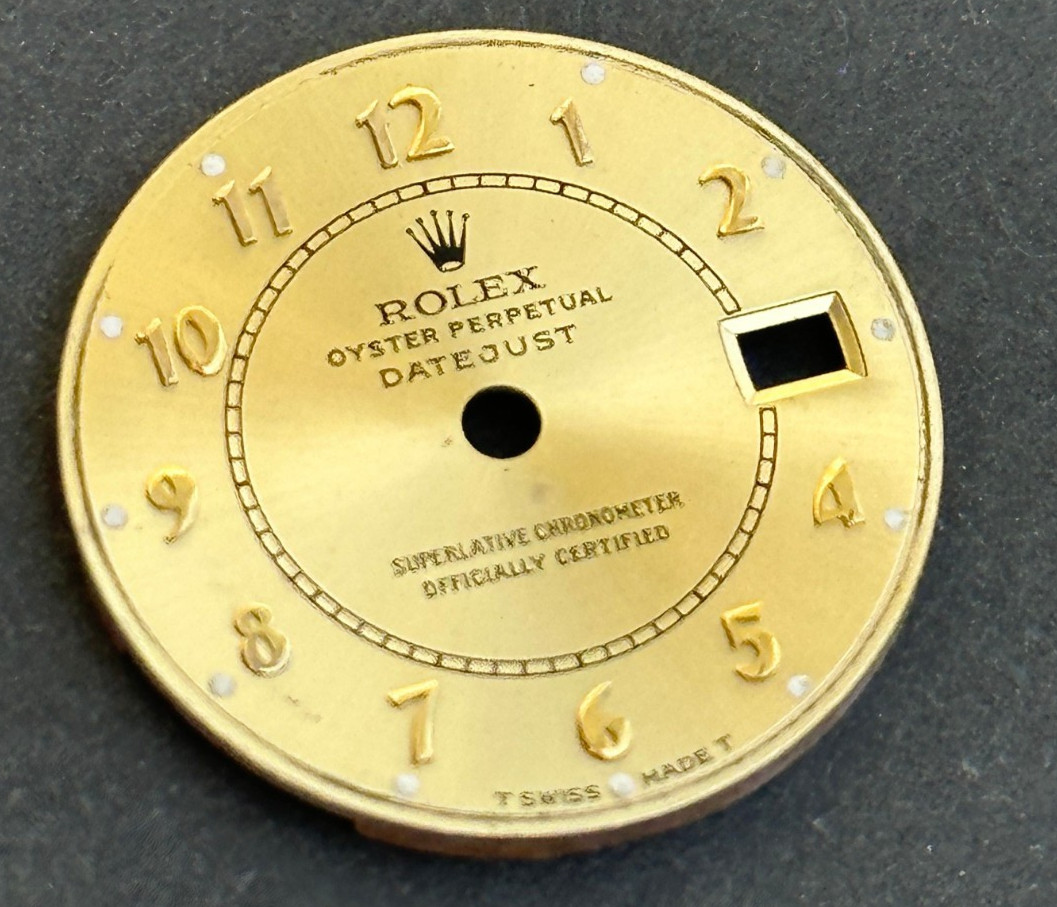 Vintage Rolex Oyster Perpertual Datejust Watch Boiler Gauge Dial 26mm Case