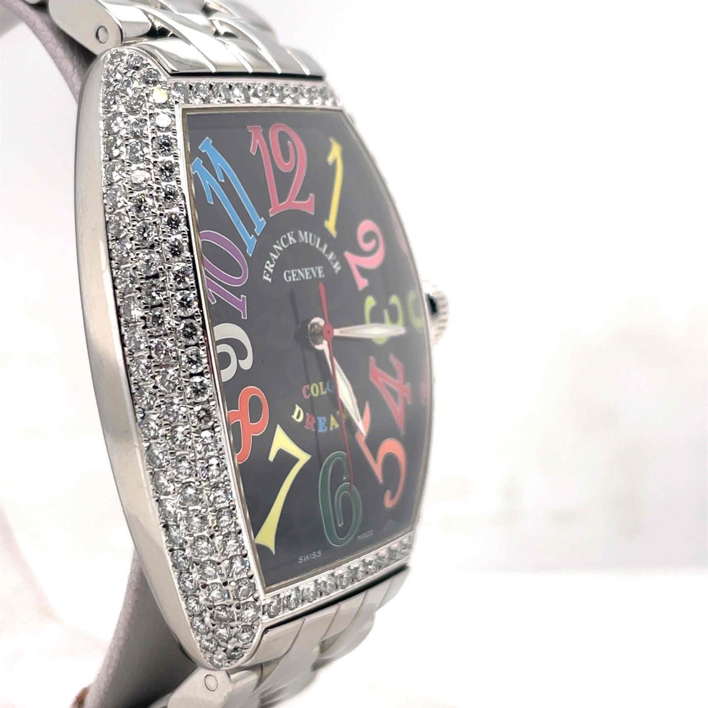 Franck Muller Cintrée Curvex Color Dreams Auto 32mm Factory DiamondBezel 5850SCD