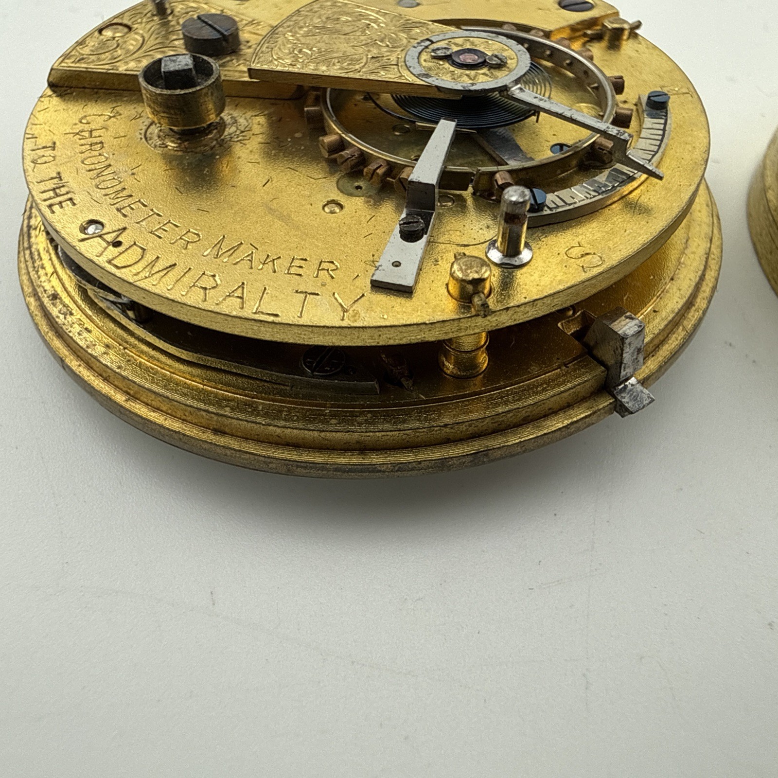 Vintage John Forrest 46.53mm Fusee Pocket Watch Movement Good Balance & Ticks