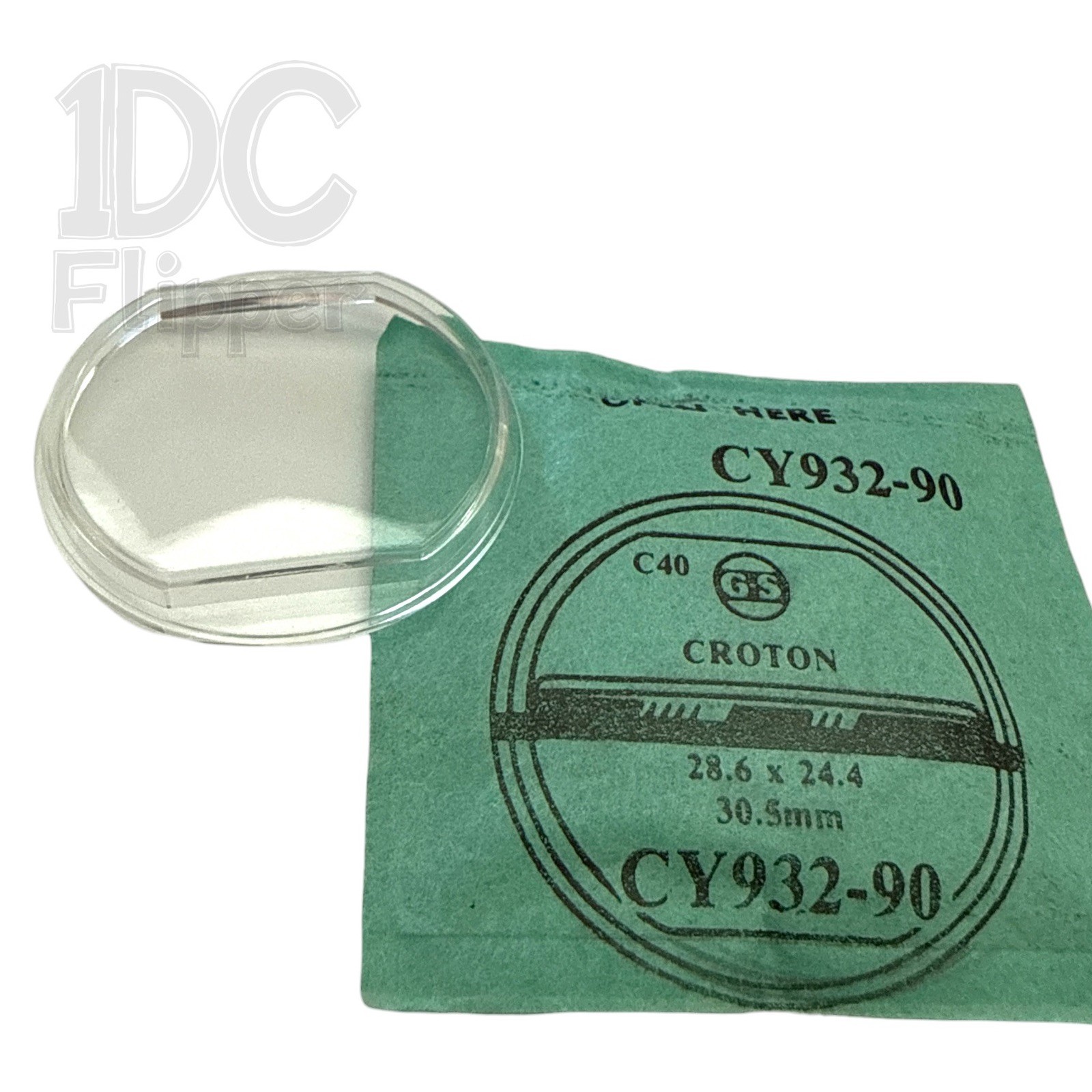 Croton Watch Crystal G-S CY932-90 30.5mm 1970s Flange Round NOS