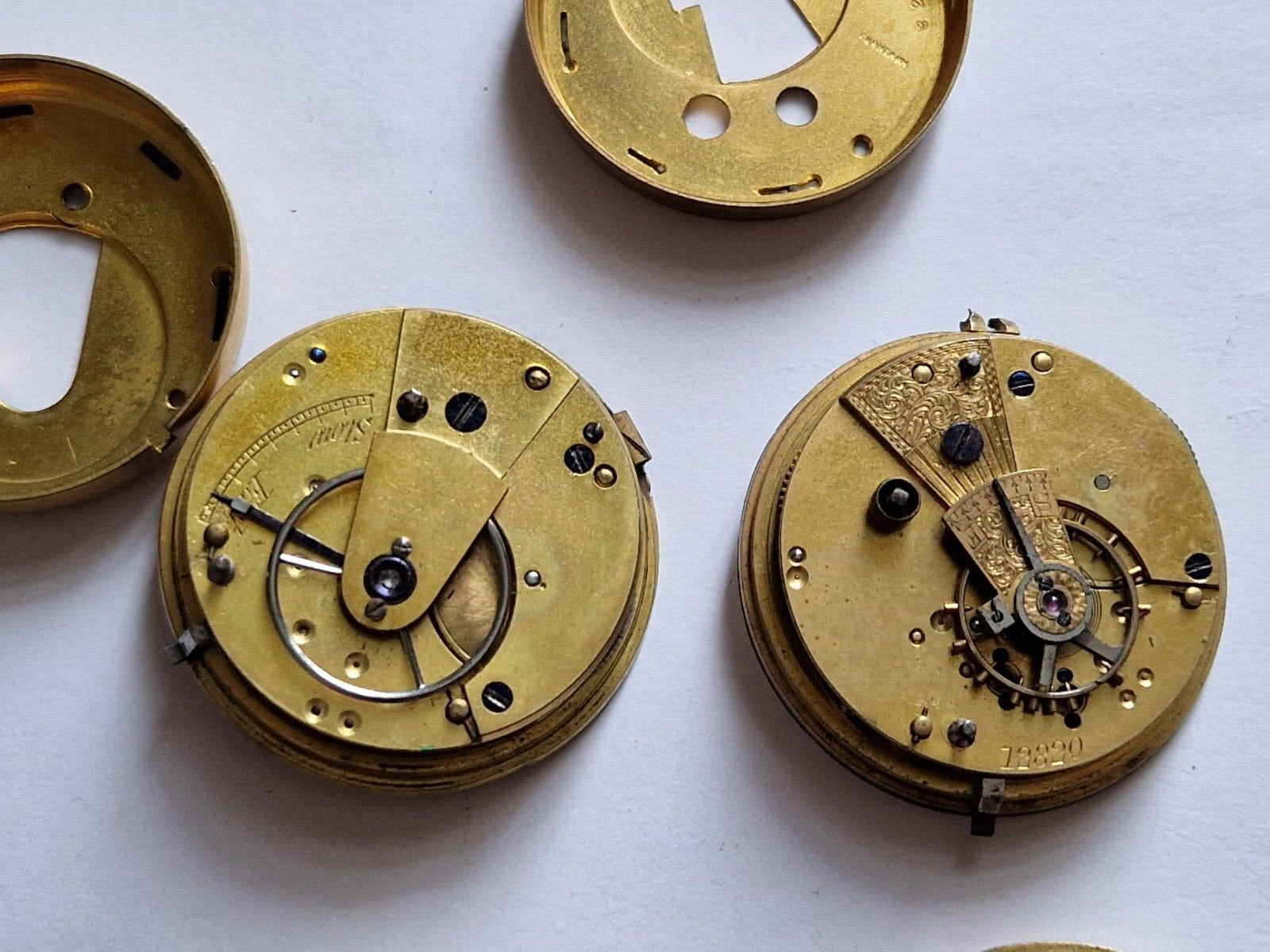 antique pocket watch movements Dent London Leo Wheeler Palfryman joblot
