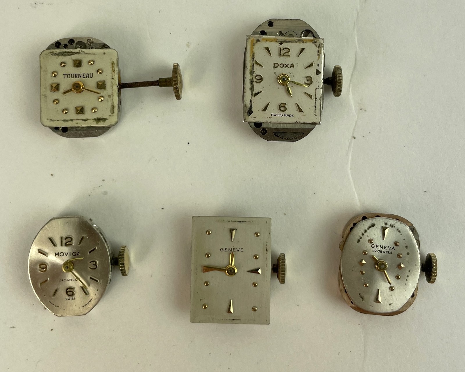 VTG 40’s 50’s Ladies Watch Wind LOT OF 5 – one seems to run, selling parts