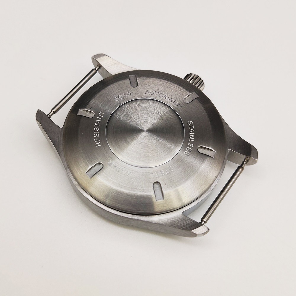 40mm Pilot Stainless Watch Case Mineral Glass for Nh35 Nh36 Movement 33.5mm Dial