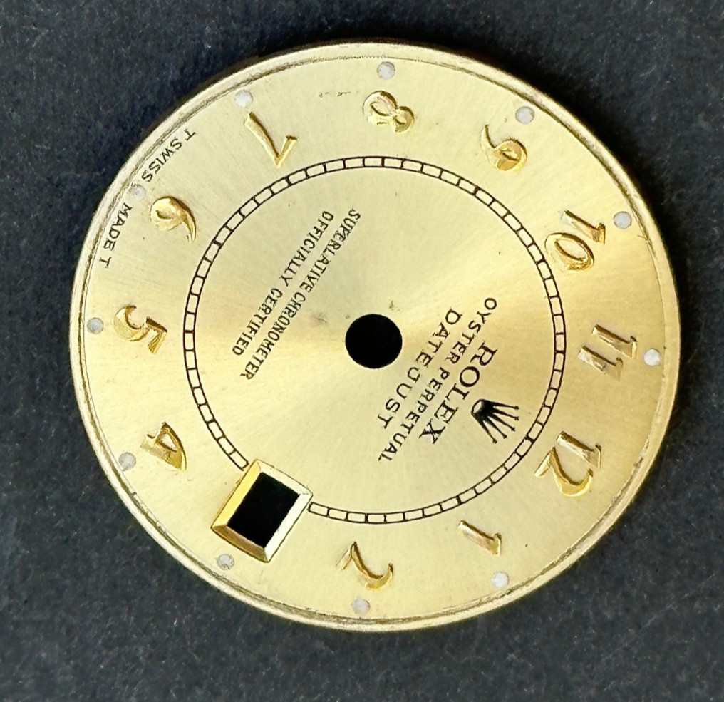 Vintage Rolex Oyster Perpertual Datejust Watch Boiler Gauge Dial 26mm Case