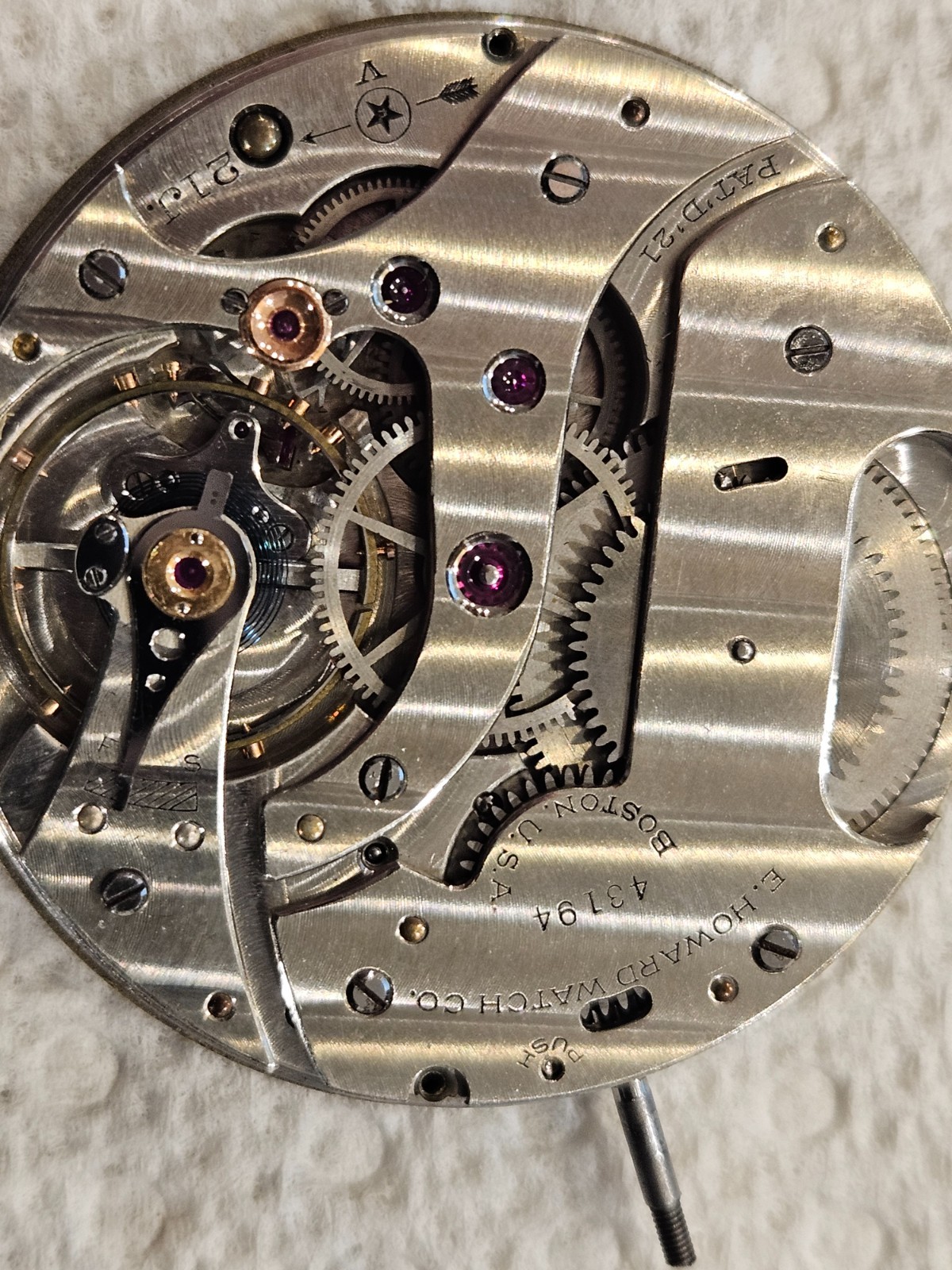 E. Howard Series 8 12s 21J Movement – EXCELLENT RUNNER – Perfect Dial & Works