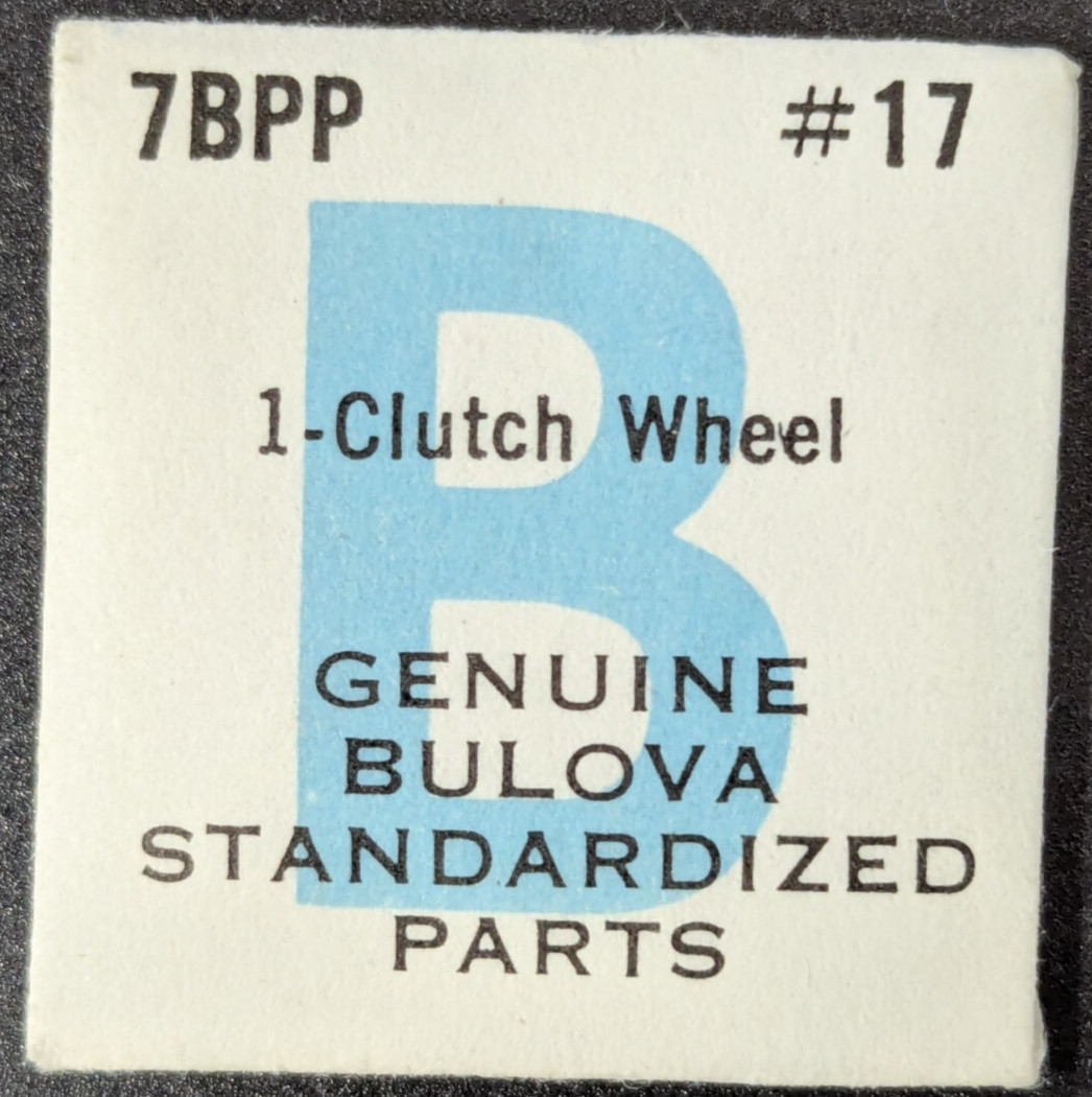 NOS NEW Genuine Bulova Cal. 7BPP – Clutch Wheel – Vintage Watch Part #17