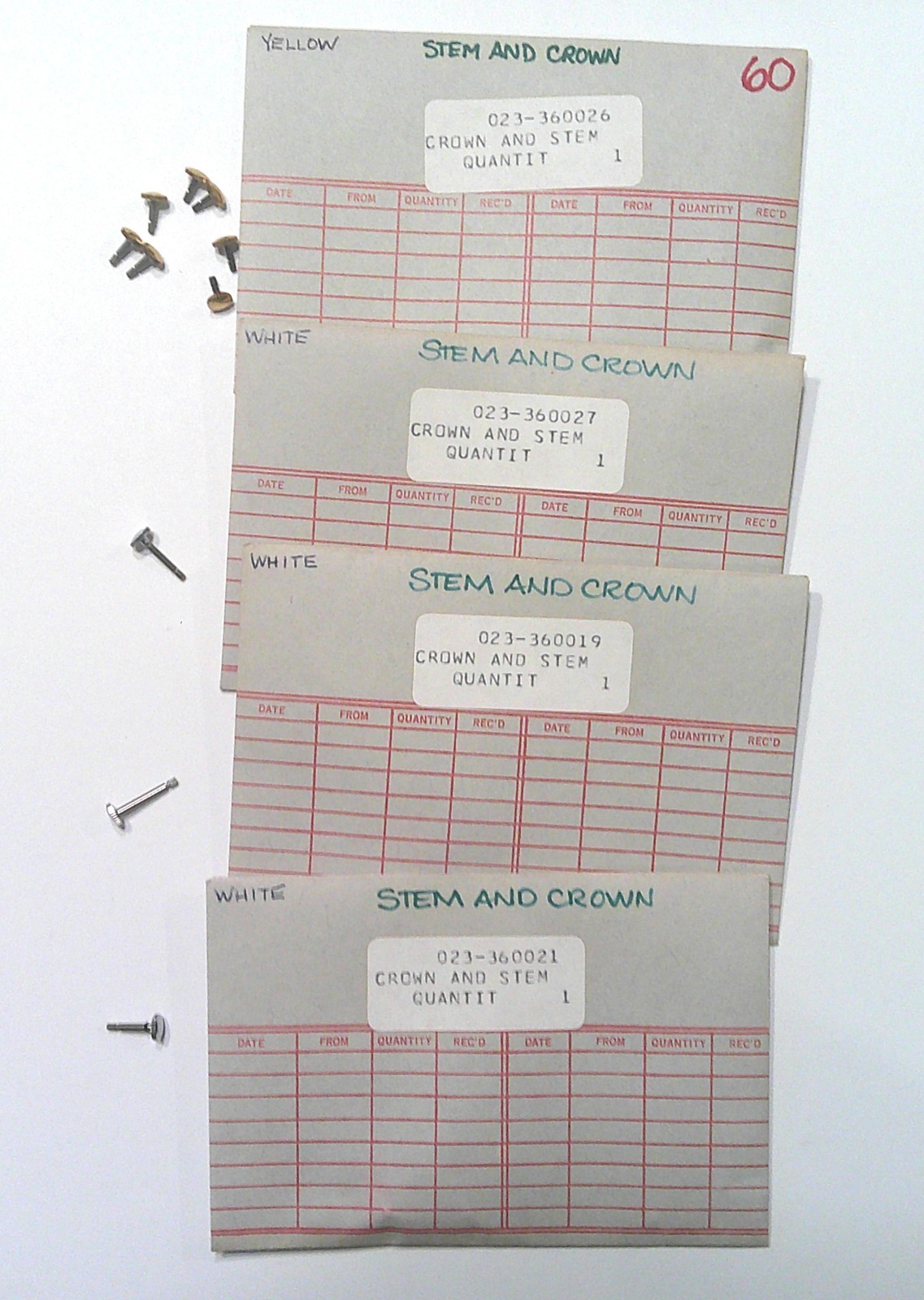 10 Vintage Timex Stems & Crowns, Gold Silver old NOS Parts 023-360026+ Lot Watch