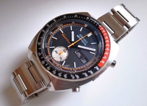 NEW BLACK/ORANGE INNER ROTATING BEZEL VINTAGE COKE POGUE CHRONOGRAPH 6139-6032