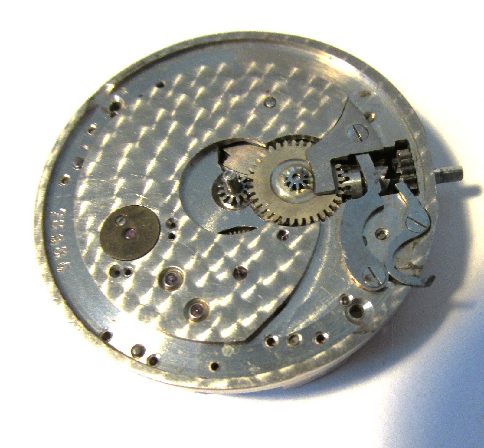 Pocket watch movement only, no case, dial or hands, private label – Riggs & Bro.