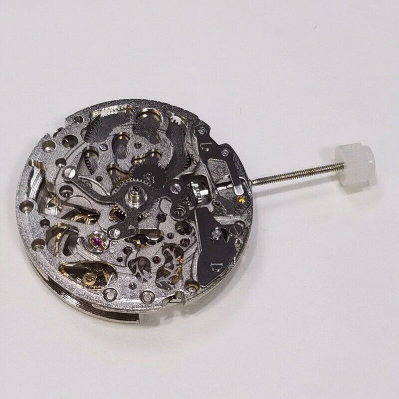 21 Jewels 3-Hand Skeleton Automatic Mechanical Watch Movement For Miyota 8N24