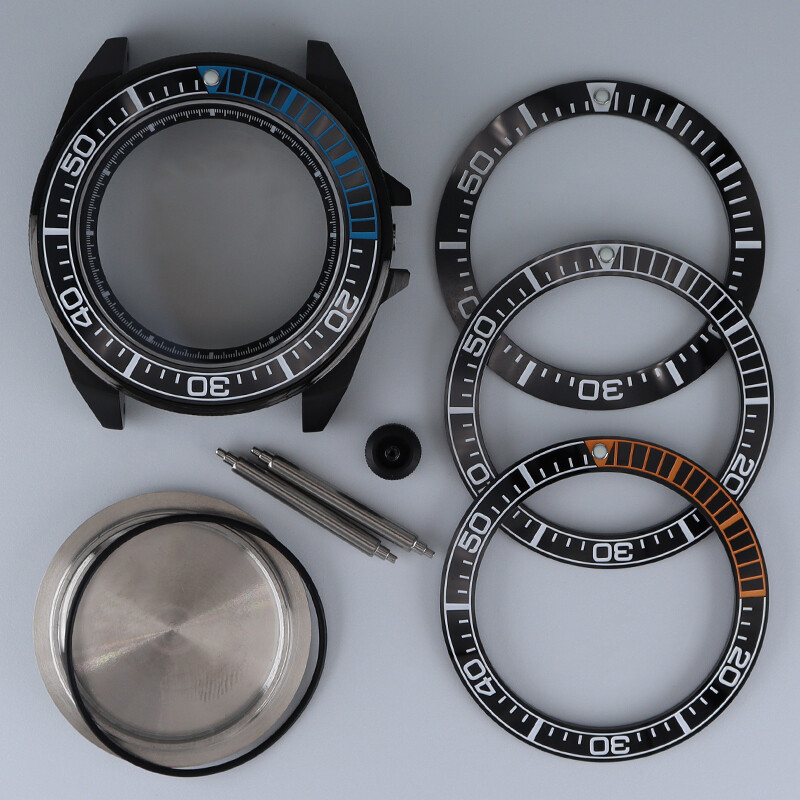 43.8mm Watch Case Modified Seiko Samurai Stainless Steel For Seiko NH35 Movement