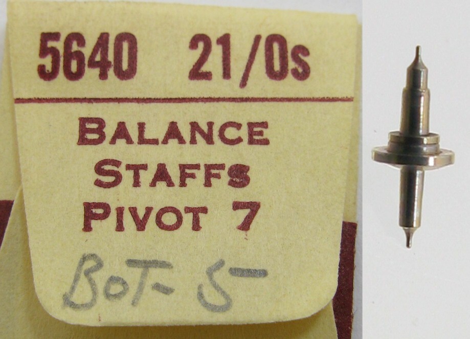 Elgin pocket Watch 21/0s 5640 staff balance #723 pivot 7