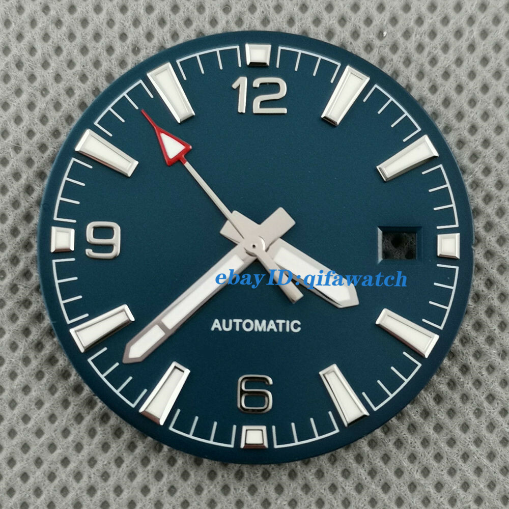 31mm sterile blue watch Dial hands Fit DG2813,Miyota 8215 821A Movement