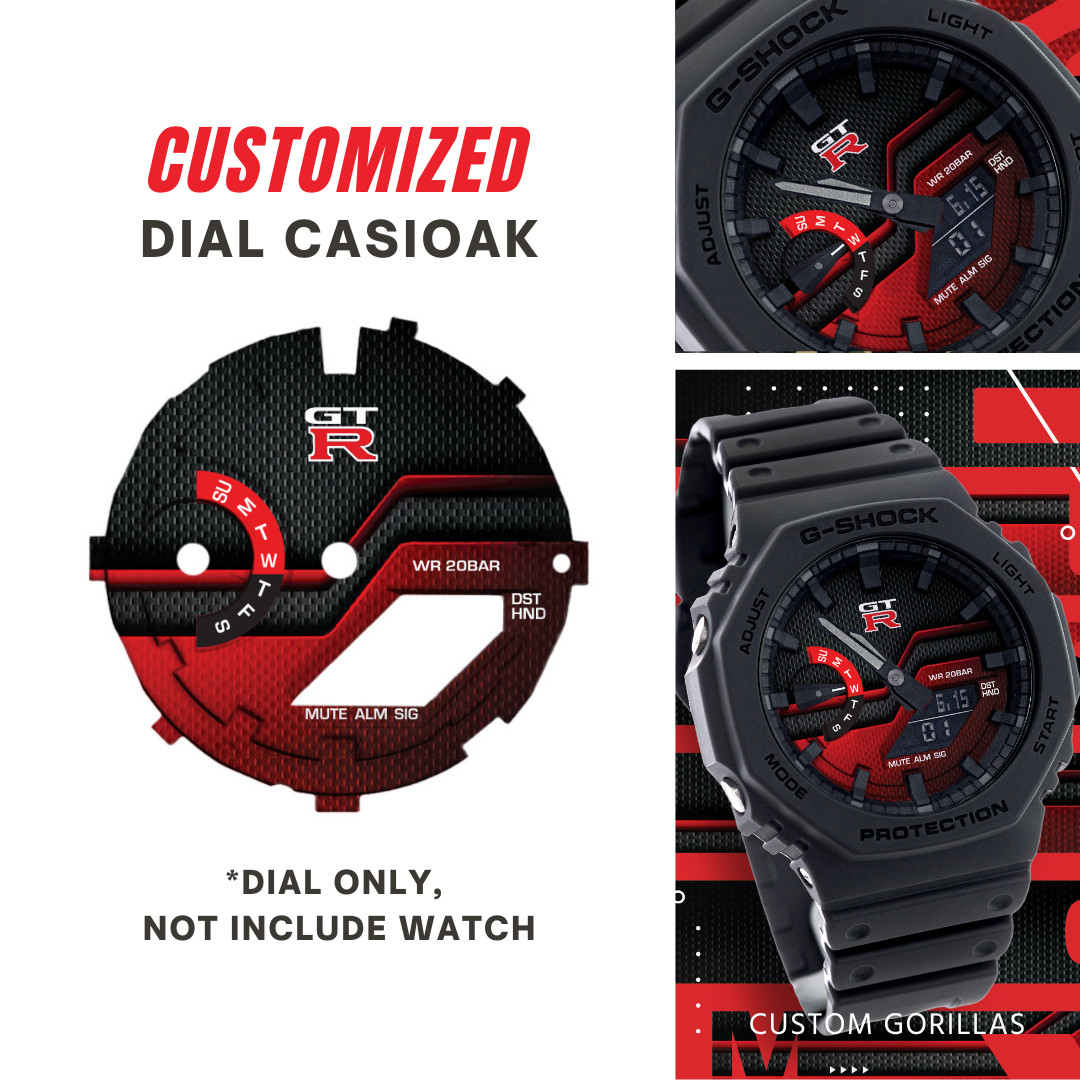 CasiOak Dial G Shock GA 2100 With Custom Logo GTR Design