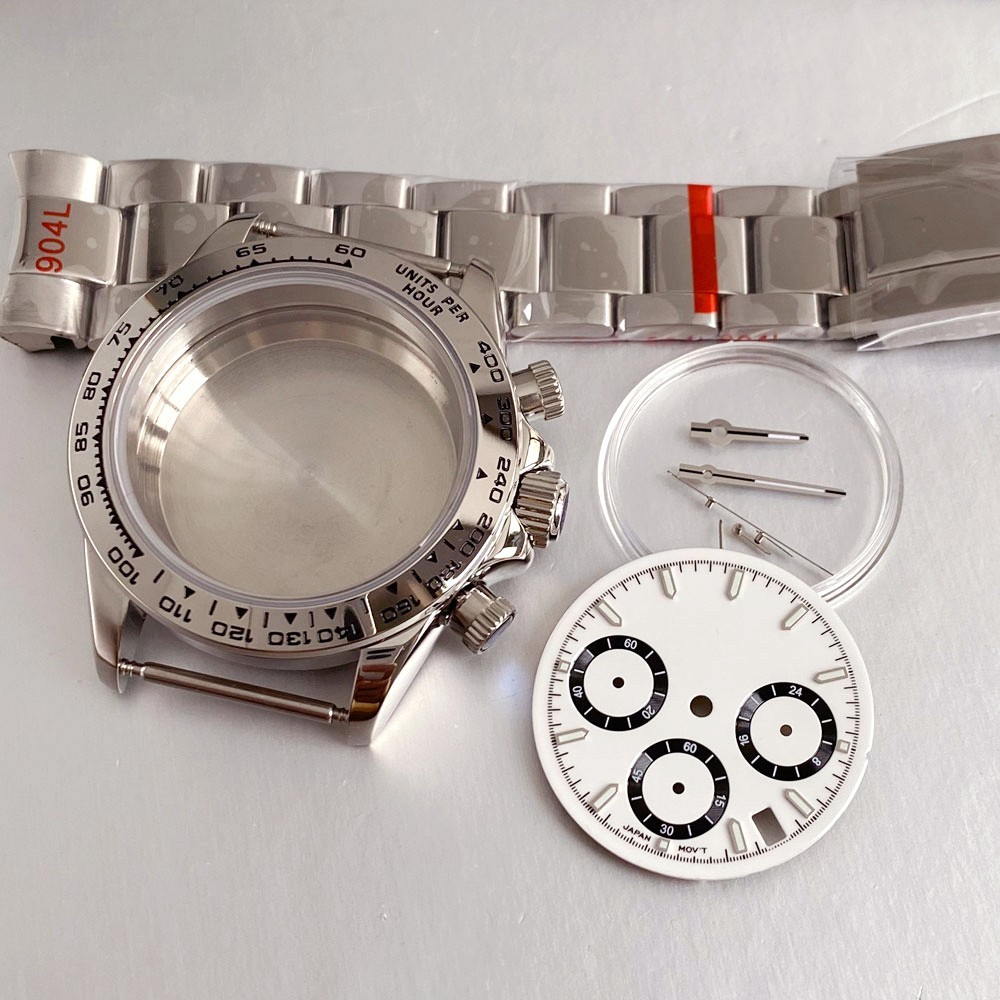 39mm Multifunctional VK63 Quartz Watch Case Mod Parts Set For Daytona Wristwatch