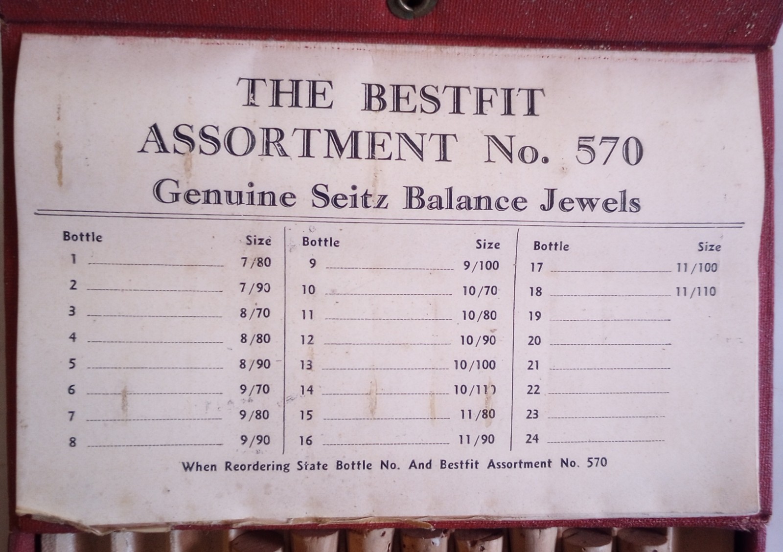 1950’s BestFit Genuine Seitz Balance Jewels Box With Vials