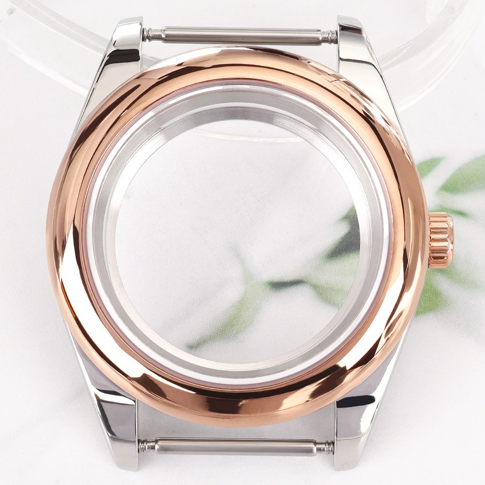 36mm/39mm Oyster Watch Case Smooth Bezel Sapphire 10ATM For SII NH35 Miyota8215