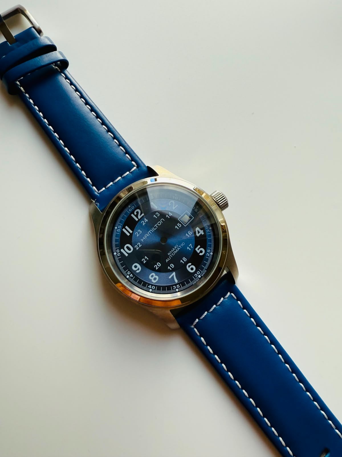 Hamilton Khaki Field 42mm Case Kit ETA 2824 PT50x SW2x Complete Set (Blue dial)