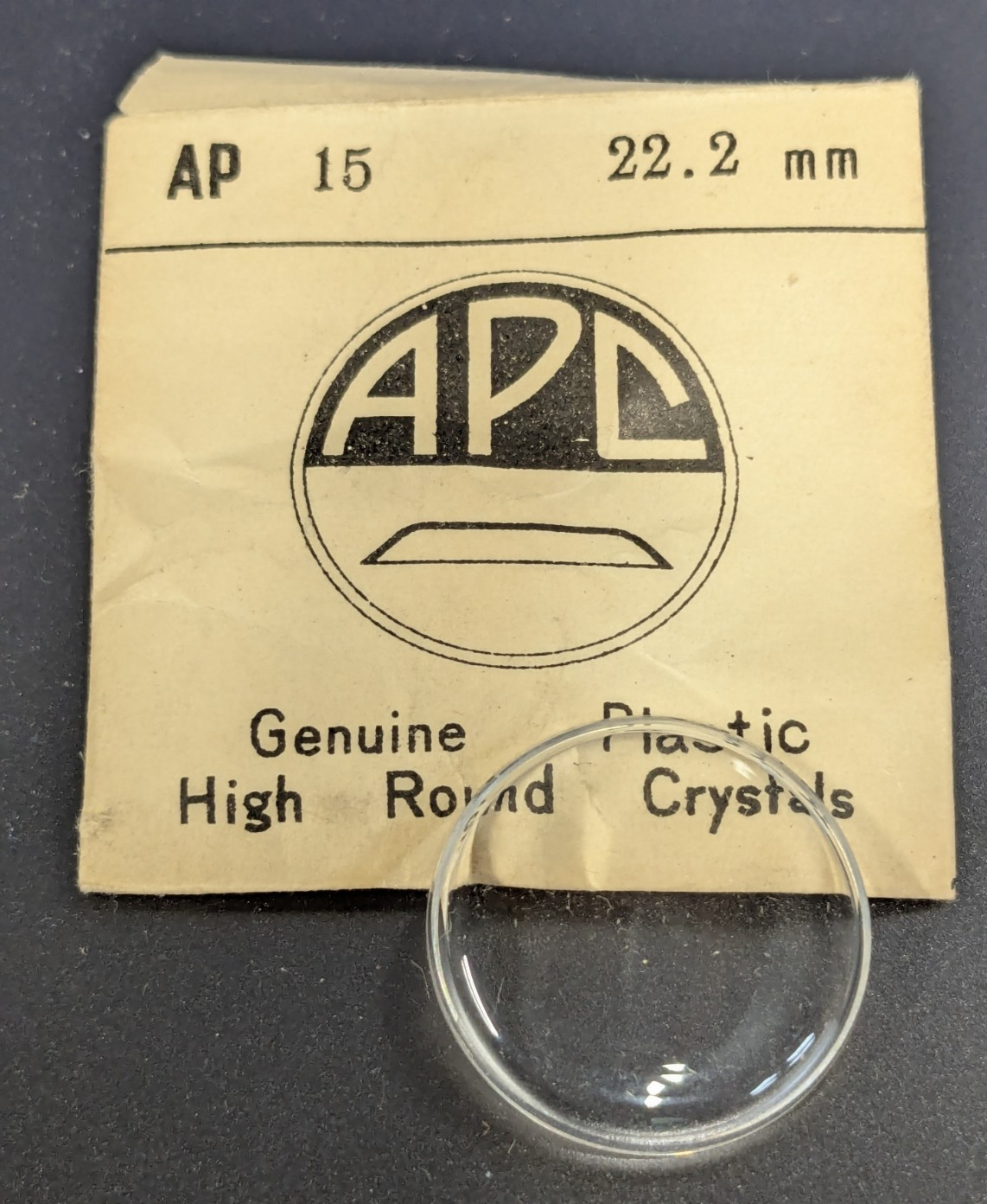 NOS APC Acrylic High Round Watch Crystals Various Sizes – Plastic/Lucite