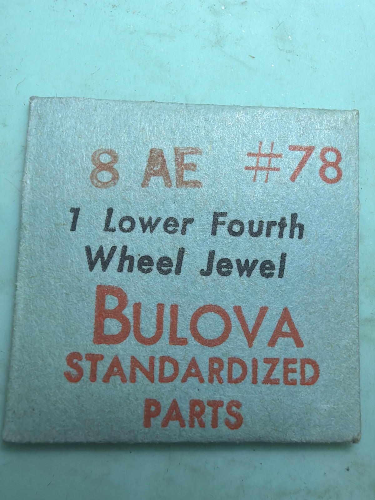 Bulova #78 – Fourth Wheel Lower Jewel – NOS – Various Calibers